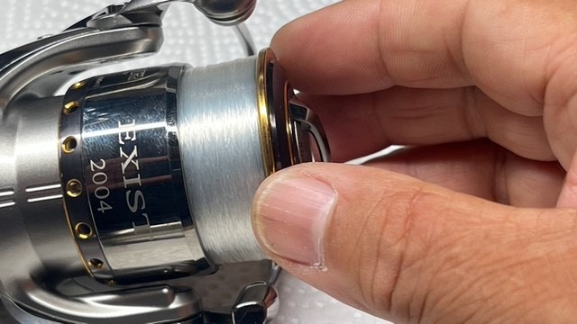 スプールをセットしてドラグ音を確認する